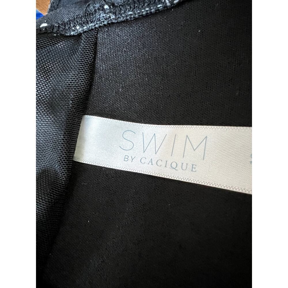 Cacique one-piece size 18 swimsuit black white no underwire - Picture 5 of 7